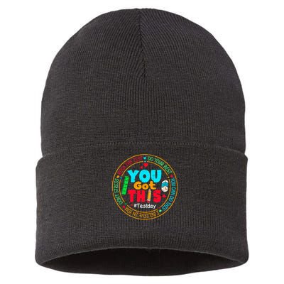 Test Day You Got This Rock The Test Testing Day Sustainable Knit Beanie