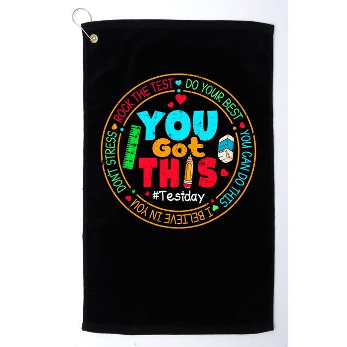 Test Day You Got This Rock The Test Testing Day Golf Towel