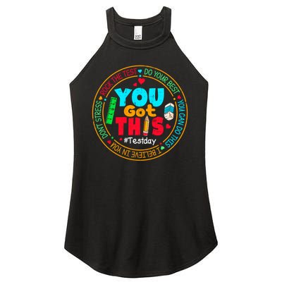 Test Day You Got This Rock The Test Testing Day Women's Perfect Tri Rocker Tank