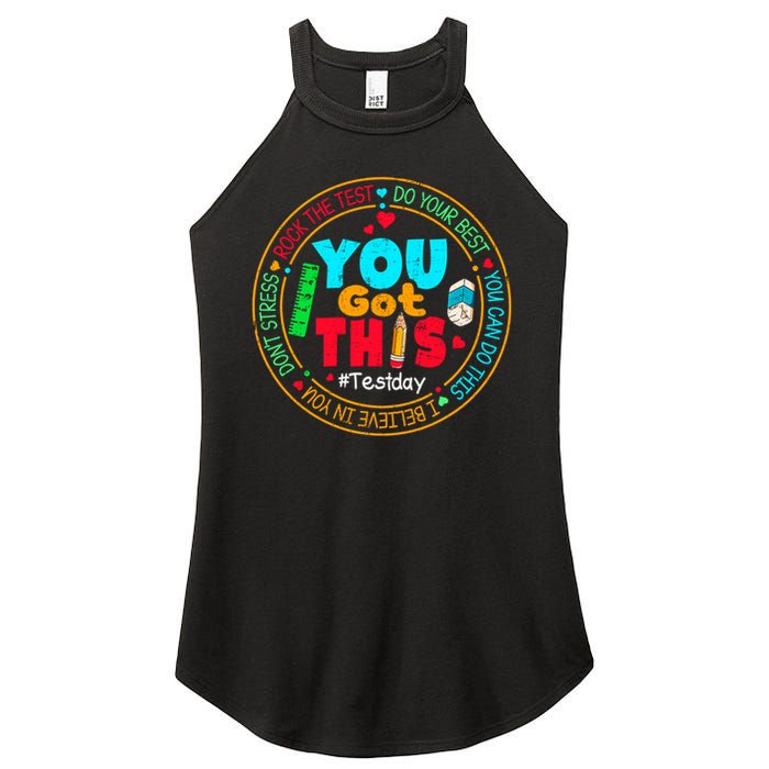 Test Day You Got This Rock The Test Testing Day Women's Perfect Tri Rocker Tank