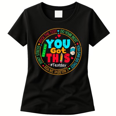 Test Day You Got This Rock The Test Testing Day Womens T-Shirt