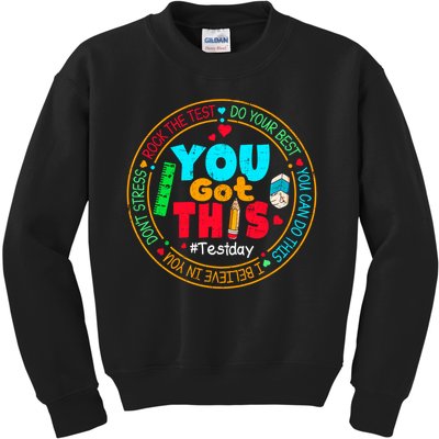 Test Day You Got This Rock The Test Testing Day Kids Sweatshirt