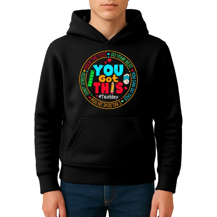 Test Day You Got This Rock The Test Testing Day Kids Hoodie