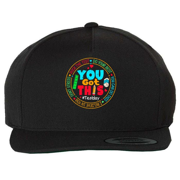 Test Day You Got This Rock The Test Testing Day Wool Snapback Cap