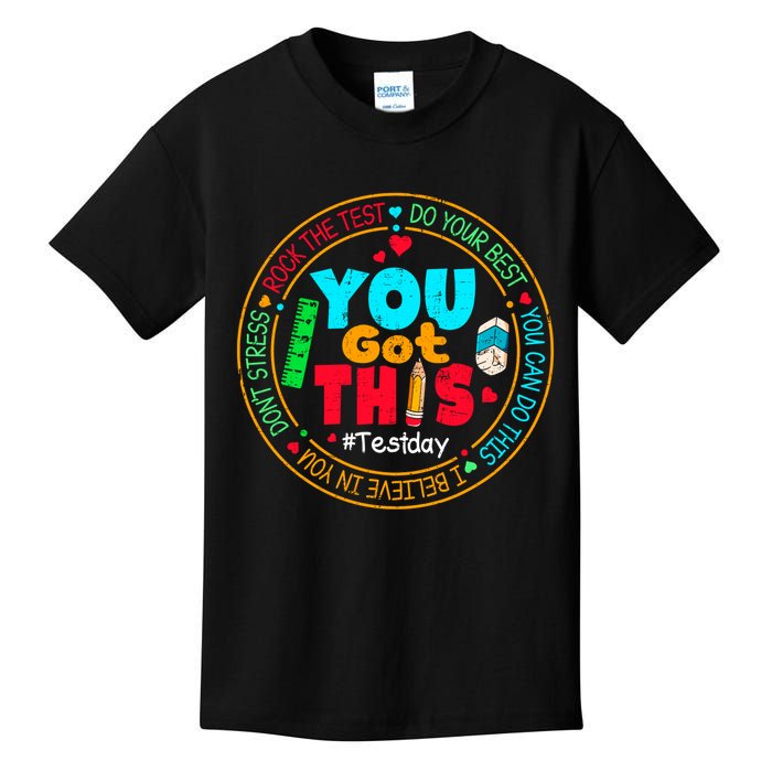 Test Day You Got This Rock The Test Testing Day Kids T-Shirt