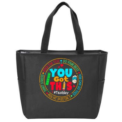 Test Day You Got This Rock The Test Testing Day Zip Tote Bag