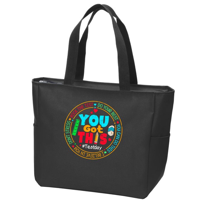 Test Day You Got This Rock The Test Testing Day Zip Tote Bag