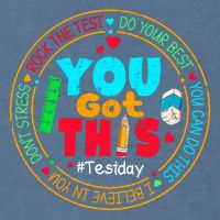 Test Day You Got This Rock The Test Testing Day Garment-Dyed Sweatshirt