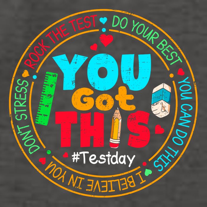 Test Day You Got This Rock The Test Testing Day Vector Backpack
