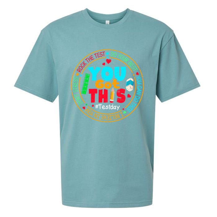Test Day You Got This Rock The Test Testing Day Sueded Cloud Jersey T-Shirt