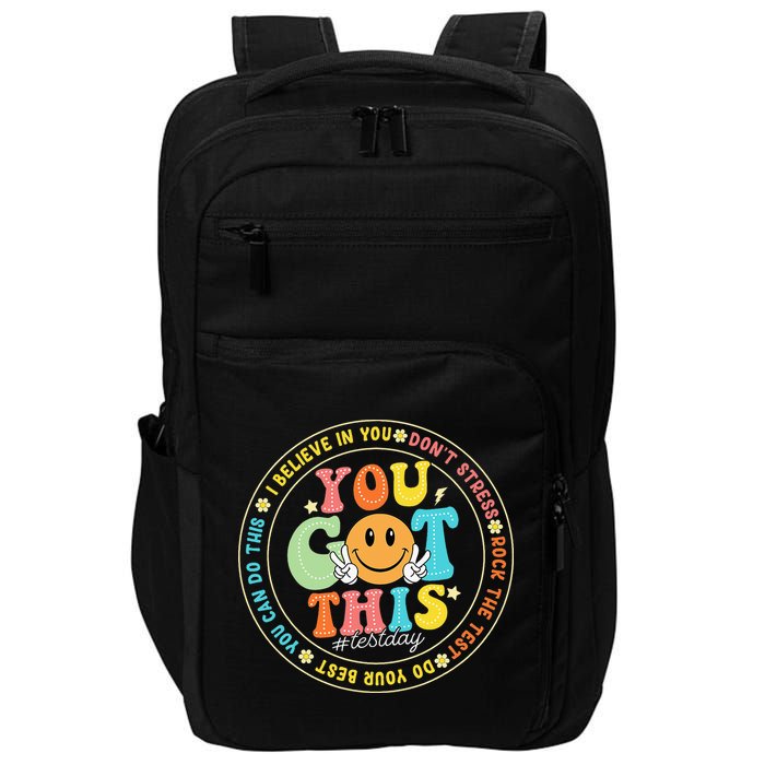Test Day You Got This Rock The Test Teacher Testing Day Impact Tech Backpack