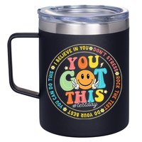 Test Day You Got This Rock The Test Teacher Testing Day 12oz Stainless Steel Coffee Mug