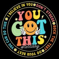Test Day You Got This Rock The Test Teacher Testing Day Mousepad