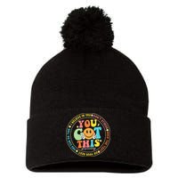 Test Day You Got This Rock The Test Teacher Testing Day Pom Pom 12in Knit Beanie
