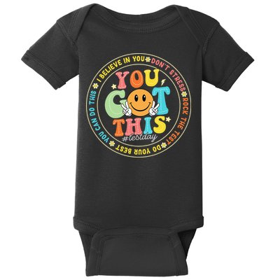 Test Day You Got This Rock The Test Teacher Testing Day Baby Bodysuit