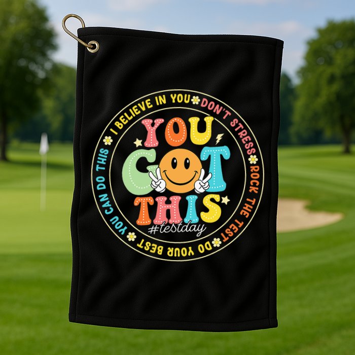 Test Day You Got This Rock The Test Teacher Testing Day Golf Towel