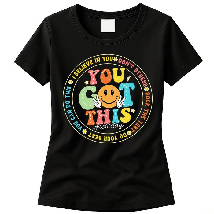 Test Day You Got This Rock The Test Teacher Testing Day Womens T-Shirt