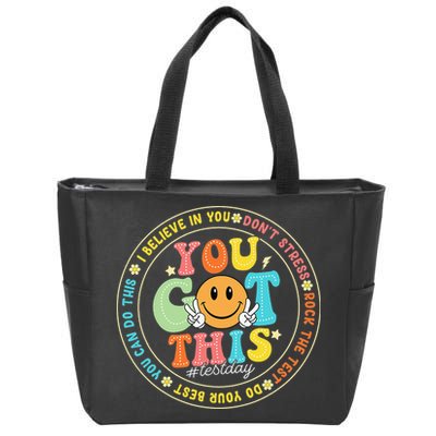 Test Day You Got This Rock The Test Teacher Testing Day Zip Tote Bag