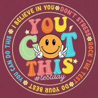 Test Day You Got This Rock The Test Teacher Testing Day 16oz Travel Tumbler