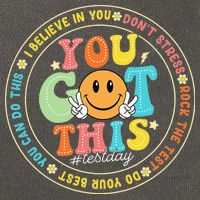 Test Day You Got This Rock The Test Teacher Testing Day Cotton Canvas Backpack