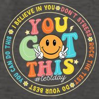 Test Day You Got This Rock The Test Teacher Testing Day Vector Backpack