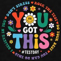 Test Day You Got This Rock The Test Teacher Testing Day Ladies PosiCharge Tri-Blend Wicking Tank