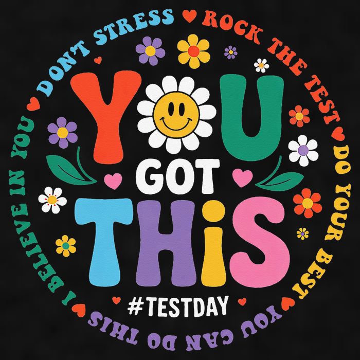 Test Day You Got This Rock The Test Teacher Testing Day Ladies PosiCharge Tri-Blend Wicking Tank