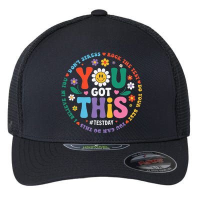 Test Day You Got This Rock The Test Teacher Testing Day Flexfit Unipanel Trucker Cap