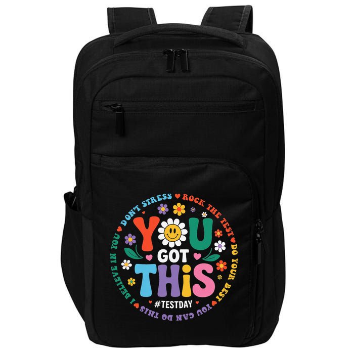 Test Day You Got This Rock The Test Teacher Testing Day Impact Tech Backpack