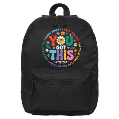 Test Day You Got This Rock The Test Teacher Testing Day 16 in Basic Backpack