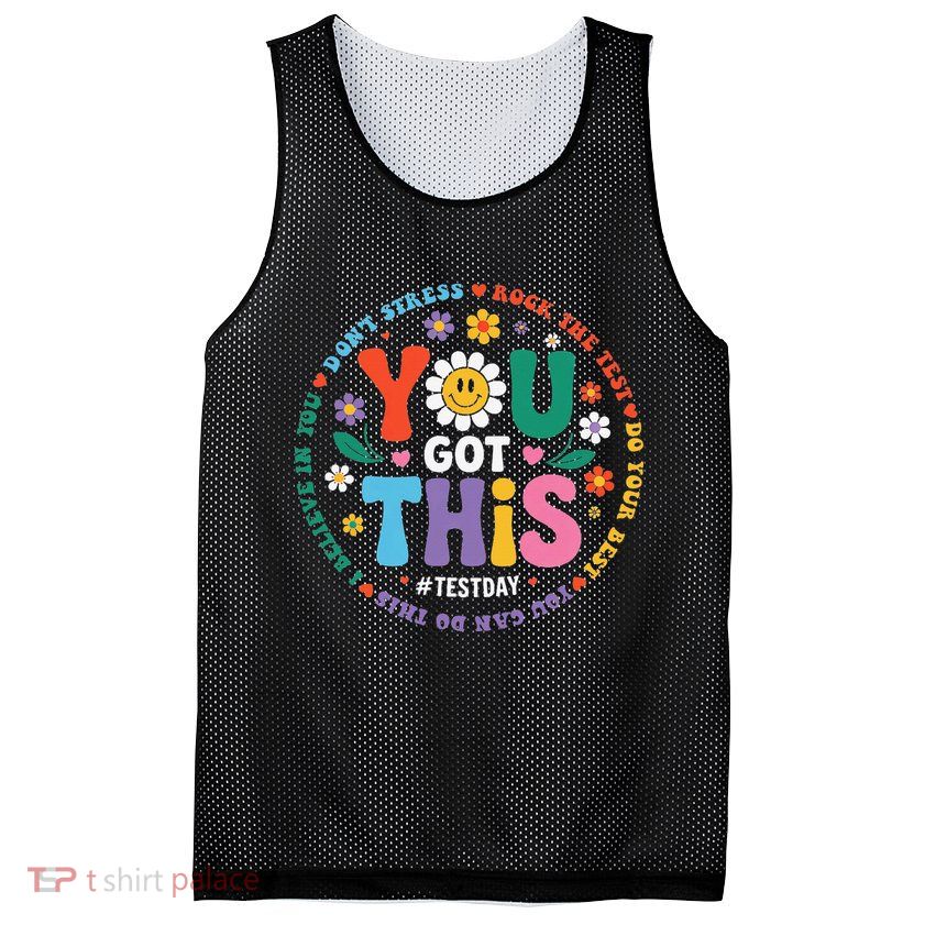 Test Day You Got This Rock The Test Teacher Testing Day Mesh Reversible Basketball Jersey Tank