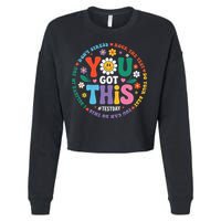 Test Day You Got This Rock The Test Teacher Testing Day Cropped Pullover Crew