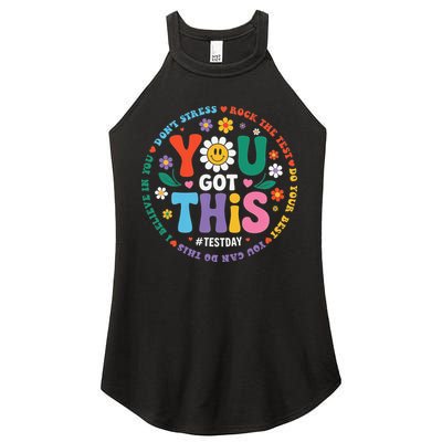 Test Day You Got This Rock The Test Teacher Testing Day Women's Perfect Tri Rocker Tank