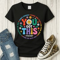 Test Day You Got This Rock The Test Teacher Testing Day Womens T-Shirt