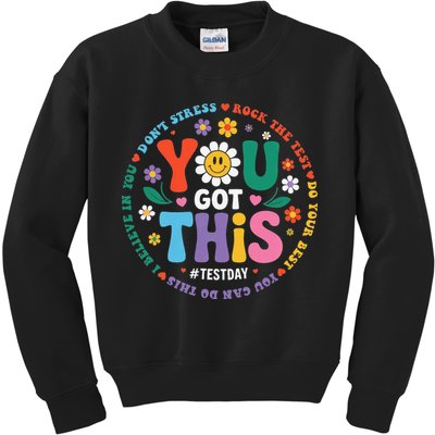 Test Day You Got This Rock The Test Teacher Testing Day Kids Sweatshirt