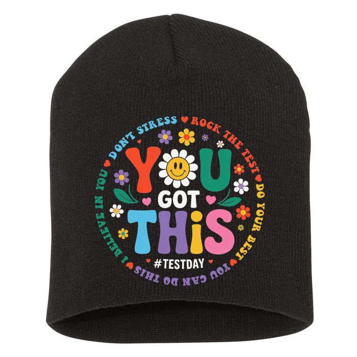 Test Day You Got This Rock The Test Teacher Testing Day Short Acrylic Beanie
