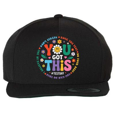 Test Day You Got This Rock The Test Teacher Testing Day Wool Snapback Cap