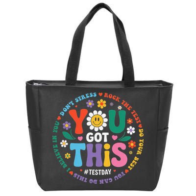 Test Day You Got This Rock The Test Teacher Testing Day Zip Tote Bag