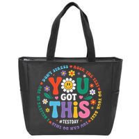 Test Day You Got This Rock The Test Teacher Testing Day Zip Tote Bag
