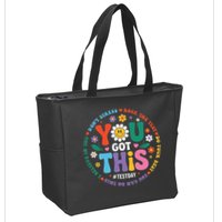 Test Day You Got This Rock The Test Teacher Testing Day Zip Tote Bag