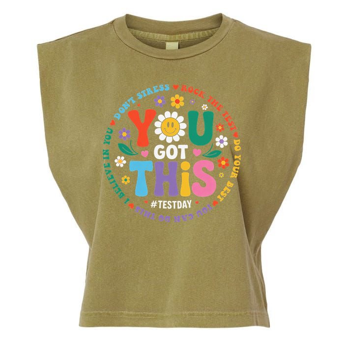 Test Day You Got This Rock The Test Teacher Testing Day Garment-Dyed Women's Muscle Tee