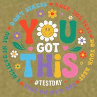 Test Day You Got This Rock The Test Teacher Testing Day Garment-Dyed Women's Muscle Tee