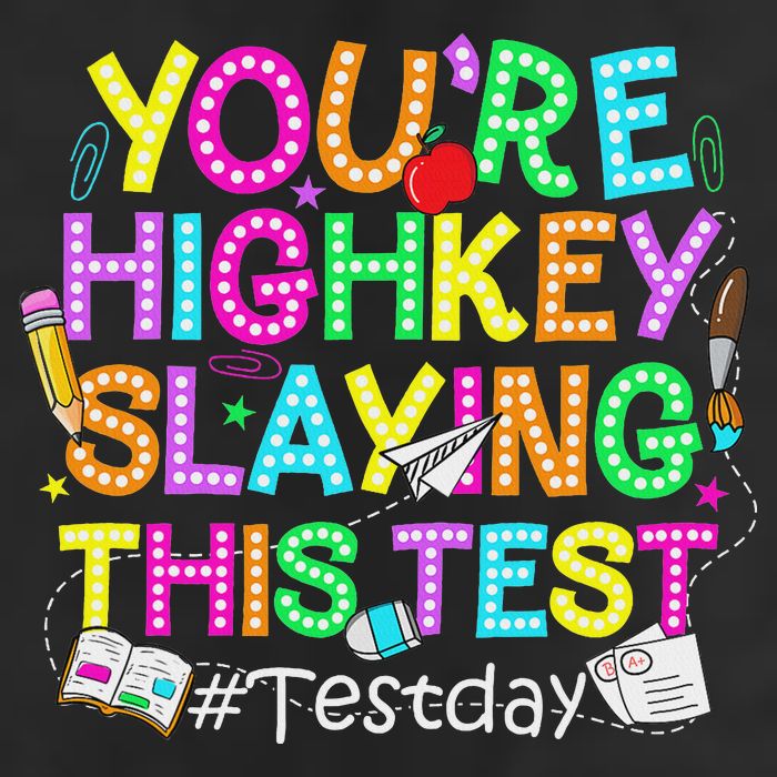 Test Day You're Highkey Slaying This Test Testing Teacher Crop Fleece Hoodie