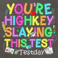 Test Day You're Highkey Slaying This Test Testing Teacher Cotton Canvas Backpack