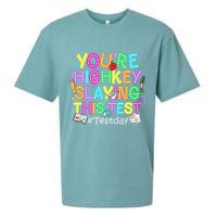 Test Day You're Highkey Slaying This Test Testing Teacher Sueded Cloud Jersey T-Shirt