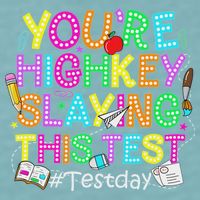 Test Day You're Highkey Slaying This Test Testing Teacher Sueded Cloud Jersey T-Shirt