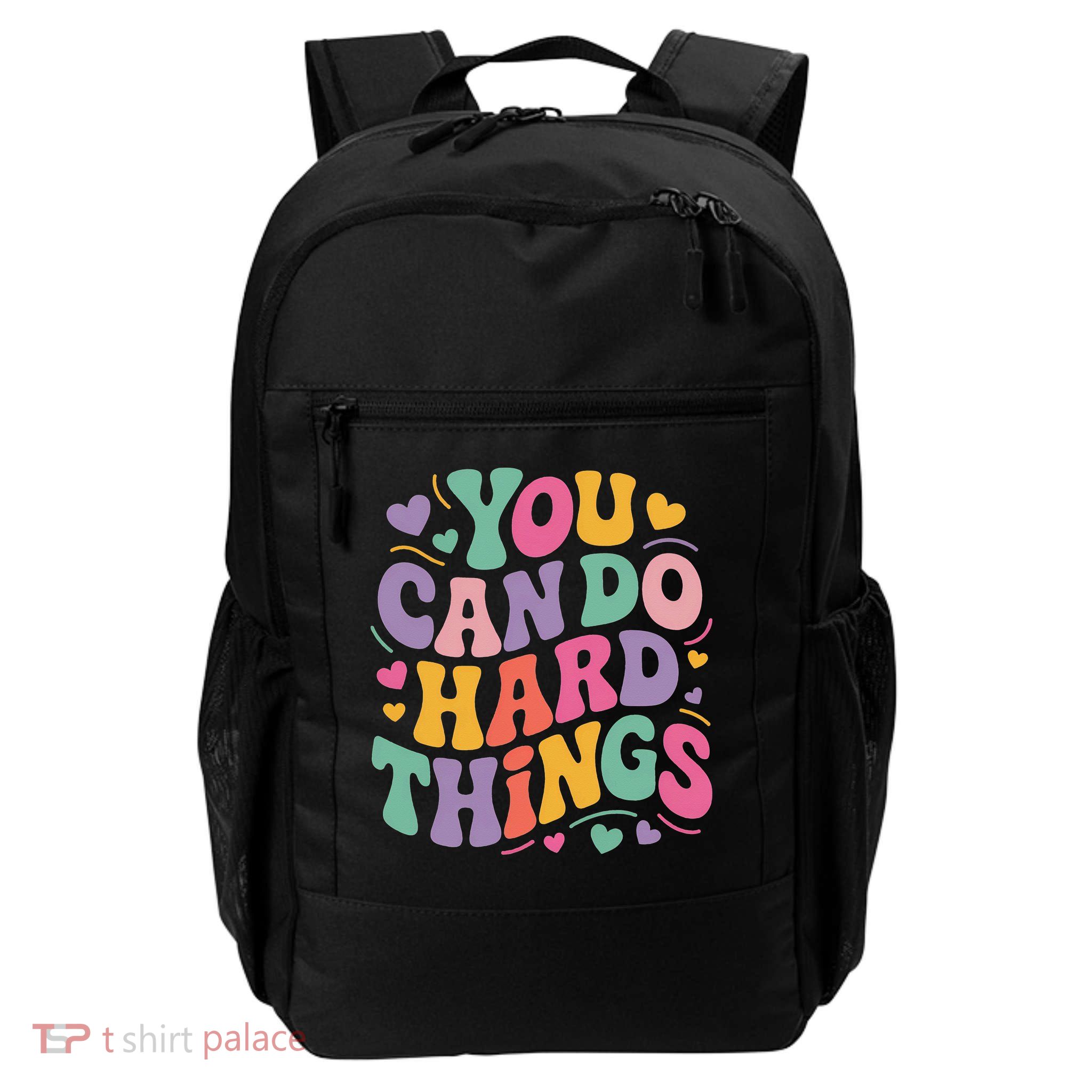 Test Day You Can Do Hard Things Teacher Women Daily Commute Backpack