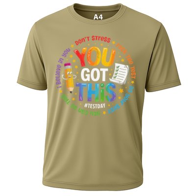 Test Day You Got This Rock The Test Teacher Testing Day Cooling Performance Crew T-Shirt