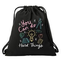 Testing Day You Can Do Hard Things Teacher State Testing  Drawstring Bag