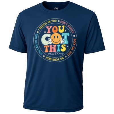 Test Day You Got This Rock The Test Teacher Testing Day Cooling Performance Crew T-Shirt